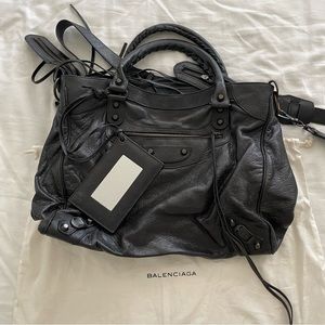 Authentic Black Balenciaga City with Black Hardware